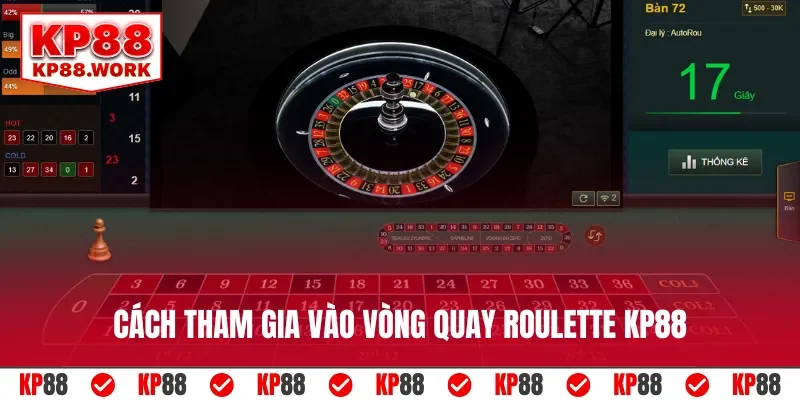 Cách tham gia vào vòng quay Roulette KP88